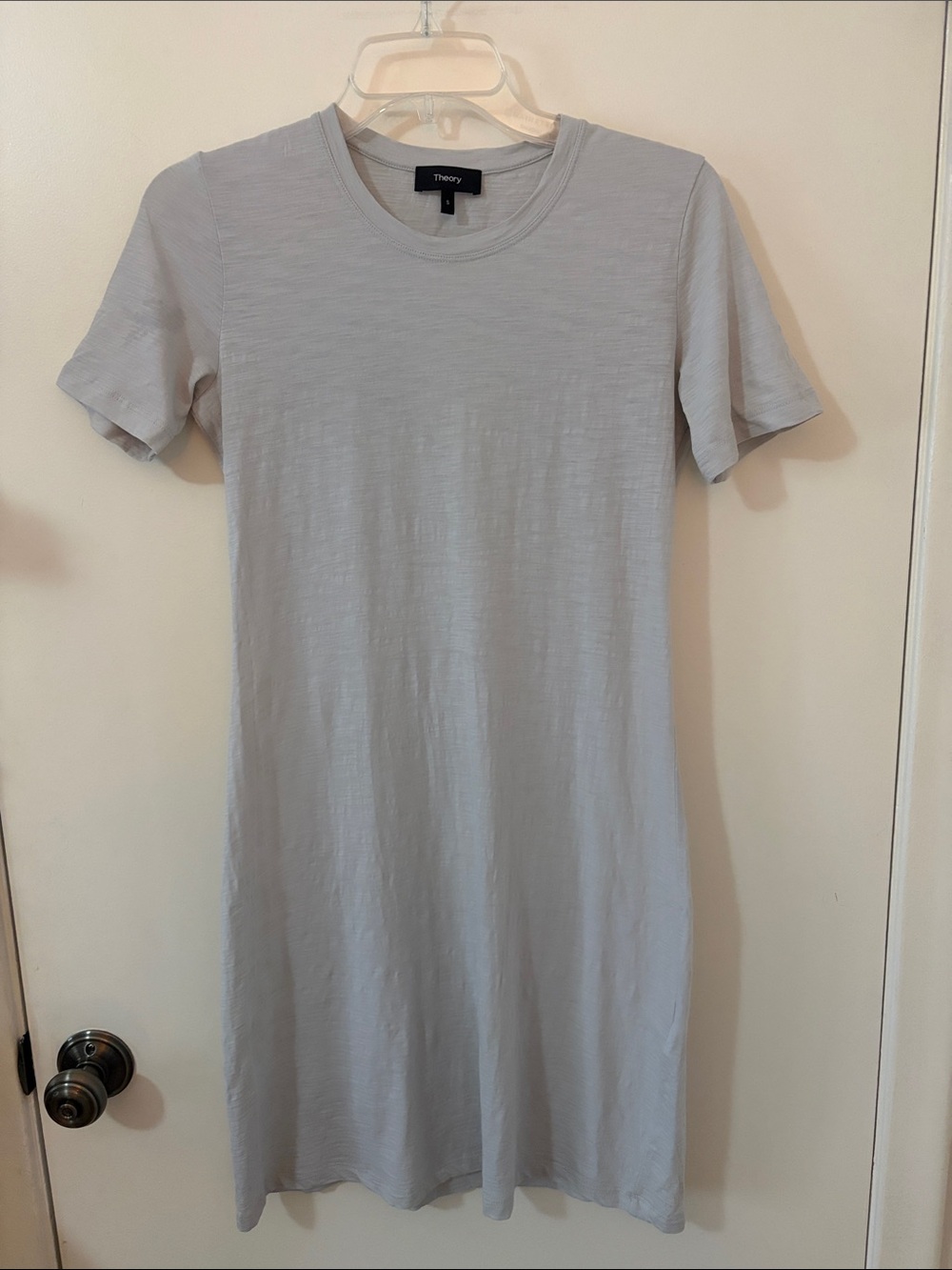 Theory Gray Crewneck Short Sleeve Tshirt Dress